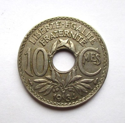 10 Centymów 1934 r. Francja
