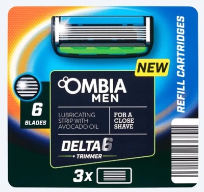 WKŁADY OMBIA MEN DELTA TRIMMER 6 3 SZT 4061458136891