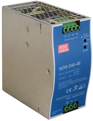 Zasilacz na szynę DIN NDR-240-48 240W 48V MEAN WELL