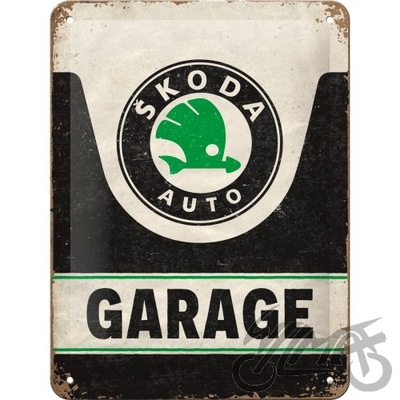 PLACA PLAKAT 15X20 SKODA GARAGE 26276  