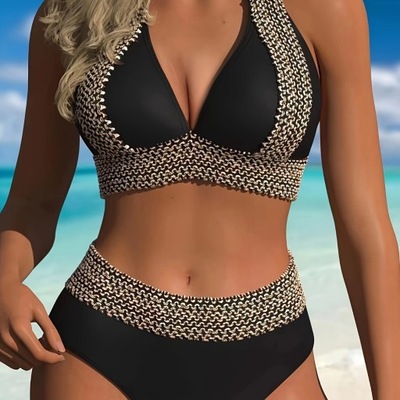 Seksowne bikini plus size, biustonosz damski i zestaw majtek