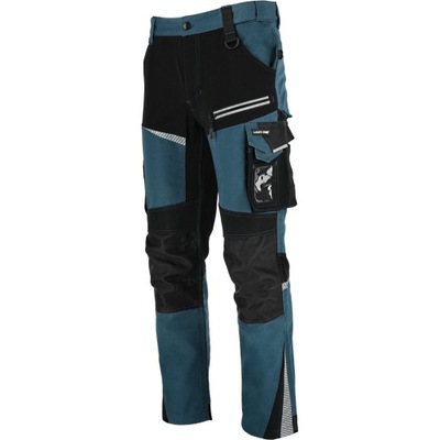 LAHTI PRO PANTALONES ROBOCZE TURKUS/BLACK ZE WSTAWKAMI ZE STRETCHU L4054105  