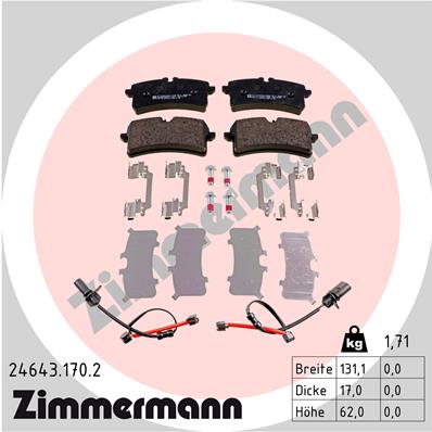 ZIMMERMANN 24643.170.2 ZAPATAS DE FRENADO  