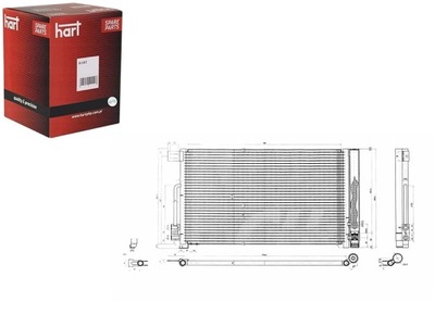 CONDENSER CONDENSER AIR CONDITIONER GRANDE PUNTO 1.2 05- HART  