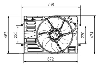 NRF 47950 WENTYLATOR, CHLODZENIE DEL MOTOR  