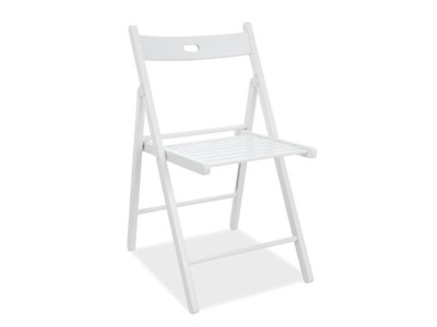 Krzesło składane drewniane SMART II białe Signal