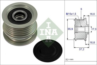 WHEEL PULLEY ELECTRIC GENERATOR VW 535000910  