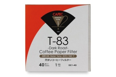 Filtr papierowy CAFEC DARK Roast biały cup1 40szt.