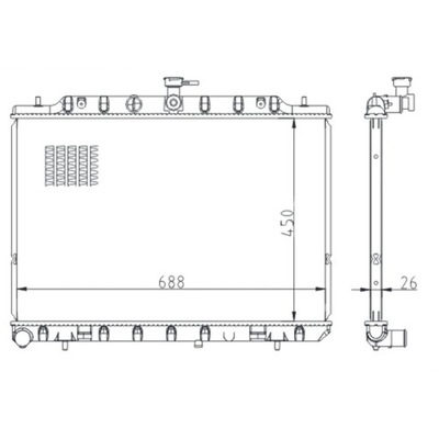 CHLODNICA, SISTEMA DE REFRIGERACIÓN DEL MOTOR HART 643 023  