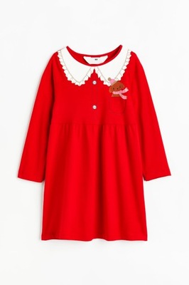 NOWA H&M sukienka czerwona 134/140
