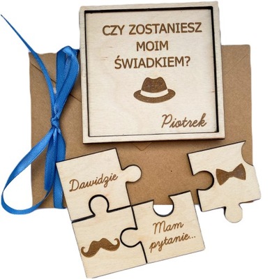 PUZZLE CZY ZOSTANIESZ MOIM ŚWIADKIEM ZAPROSZENIE