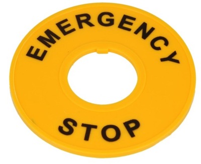 Tabliczka ostrzegawcza T14-2260 żółta okrągła