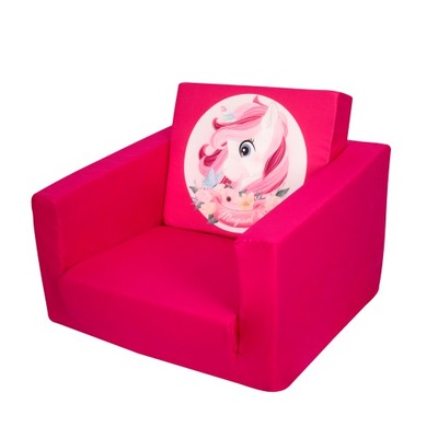 Fotel Dziecięcy Różowy Kucyk