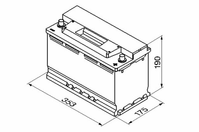 BOSCH АККУМУЛЯТОР BOSCH 12V 90AH 720A S3 P + 1 353X175X190 B13