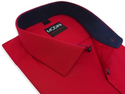Czerwona koszula męska MODINI Y02 188-194 48-REG