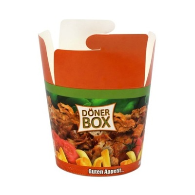 Opakowanie Döner Kebab Box 500 ml (16 oz )| 10 x 50 szt