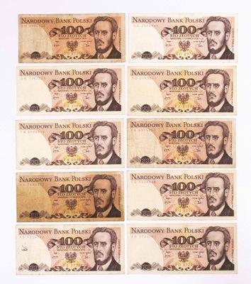ZESTAW BANKNOTÓW PRL 100 ZŁ - nr 63