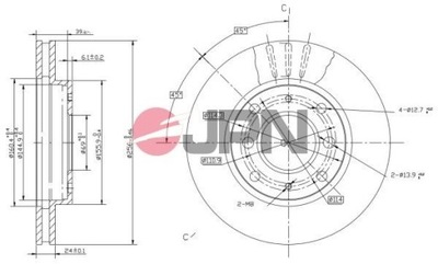 ДИСК ГАЛЬМІВНИЙ ПЕРЕД GALANT SPACE WAGON STAR 92-