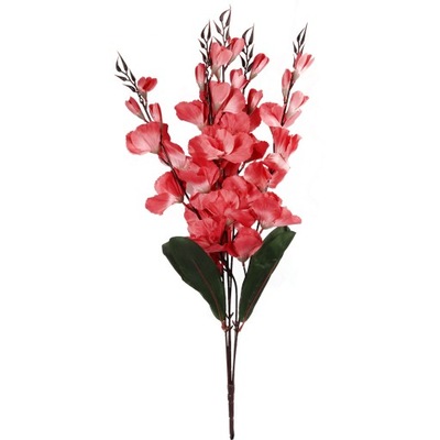 Bukiet 5 gladioli łososiowych sztuczne kwiaty