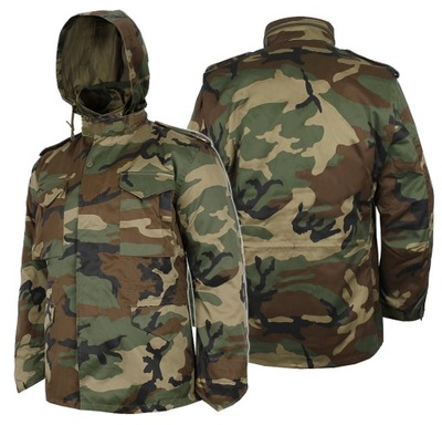 KURTKA ZIMOWA WOJSKOWA M65 PARKA 2w1 WOODLAND XL