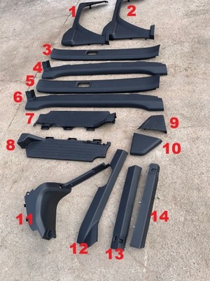 Обшивка защита стойка салон пластик kangoo iv 21r фото №1