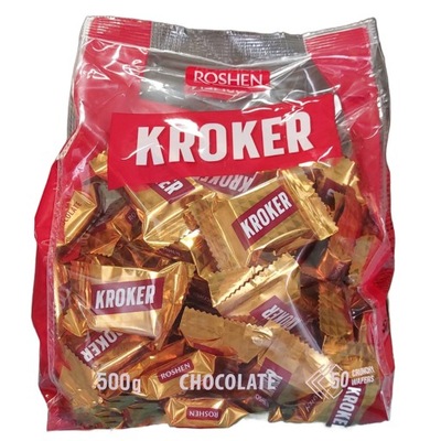 Wafelki Kroker z kremem kakaowym w czekoladzie Roshen 500 g