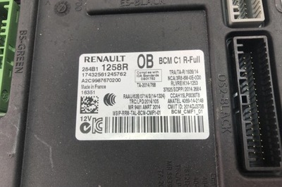 Другое модули renault megane iv b9a/m_ 284b11258r 2018 фото №1