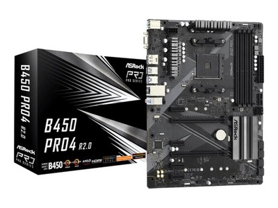Asrock B450 PRO4 R2.0 AM4 DDR4 4xSATA