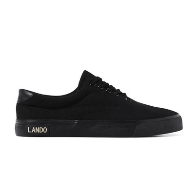 Buty Lando Vice tenisówki canvasowe czarne 43