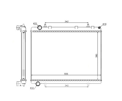 РАДІАТОР PEUGEOT 308 4_ 11- 1330K1 НОВИЙ