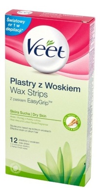 Veet Aloe Vera Plastry z woskiem do depilacji