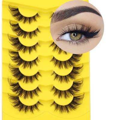 20mm 3D Mink Lashes Kocie oko Spiky Strip Lashes Pack by