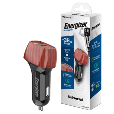 Energizer Ładowarka Samochodowa USB-C USB-A 38W QC