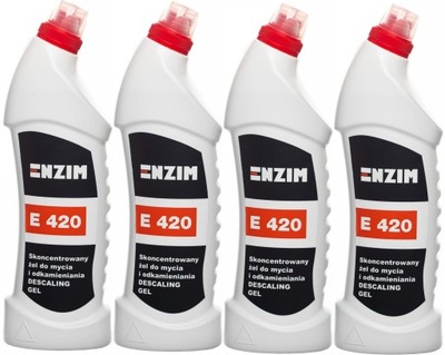 ENZIM E 420 Żel do mycia i odkamieniania 750ml x 4