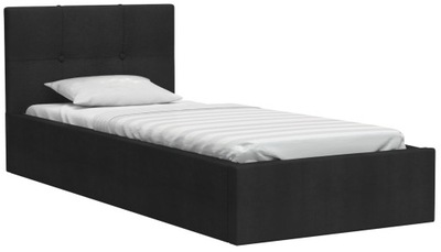 Łóżko tapicerowane RINO 90x200 kolor czarny