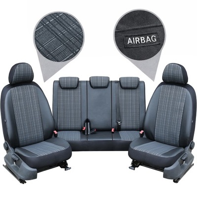 POKROWCE SAMOCHODOWE DEDYKOWANE NA SIEDZENIA do RENAULT TRAFIC II 9m