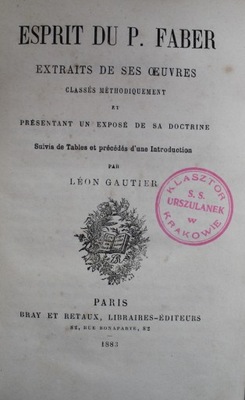 Esprit du P. Faber 1883 r.