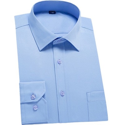 MD męska gładka koszula | niebieska 39