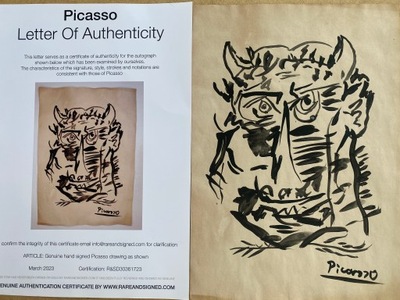 Picasso Pablo Drawing - Certificate, Top! Wall Art, Home Decor