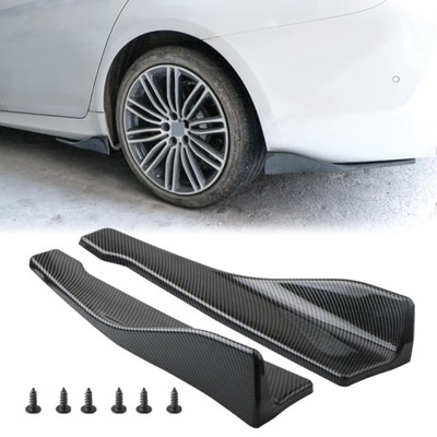 UNIVERSAL 48CM LENGTH CAR SIDE SKIRT BUMPER SPOILER SPLITTER PROTECT~53966  