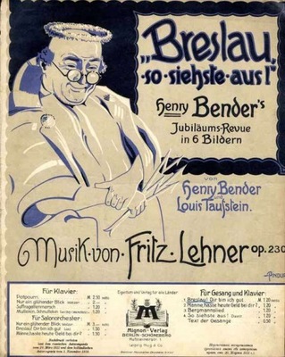 Lehner Breslau, dir bin ich gut! Lied. 1913