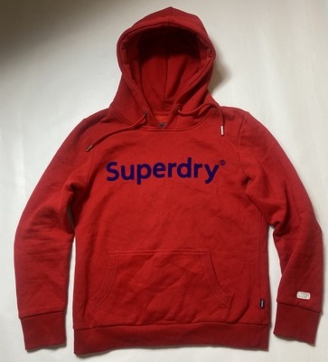 Superdry Super DRY Czerwona BLUZA Z KAPTUREM /40