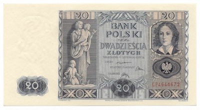 20 Złotych 1936r Seria CP Stan UNC/1