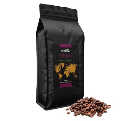 Kawa ziarnista 100% Arabica Świeżo palona Tommy Cafe Peru HB Gr.1 1kg