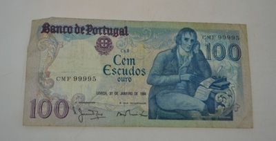 Portugalia - banknot - 100 Escudos - 1984 rok