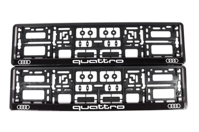 CUADROS TABLAS REJESTRACYJNEJ AUDI QUATTRO 2 PIEZAS ASO  