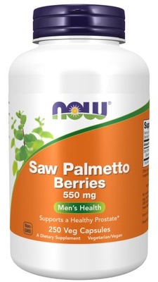 NOW Foods Saw Palmetto Berries Palma Sabałowa z Owoców 550mg 250k