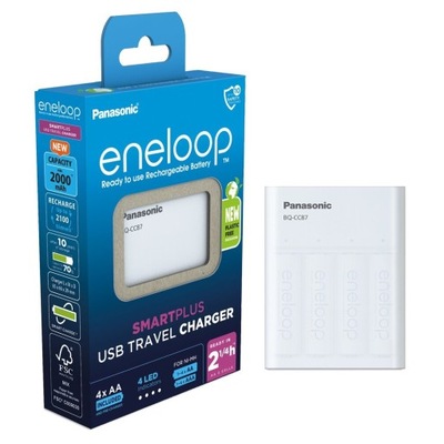 Ładowarka Panasonic BQ-CC87USB + 4 x AA ENELOOP