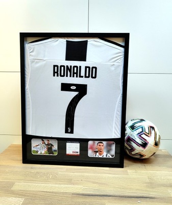 Cristiano Ronaldo, Juventus FC - koszulka z autografem w ramie od 1ZŁ (zag)