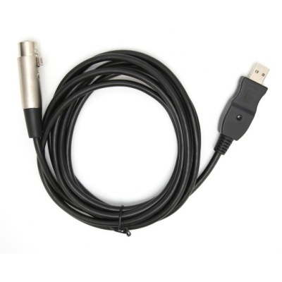 KABEL ADAPTERA USB MĘSKI NA XLR ŻEŃSKI 3 METRY